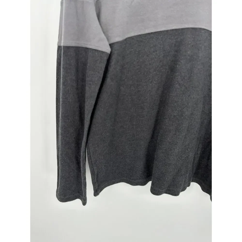 Banana Republic‎ Two-Tone Grey 1/4 Zip Cotton Pullover Men's Size Large L